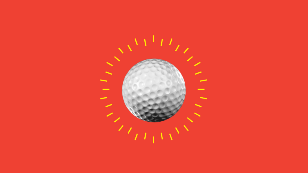 gráficos deportivos para golf de una pelota de golf para spot de tv