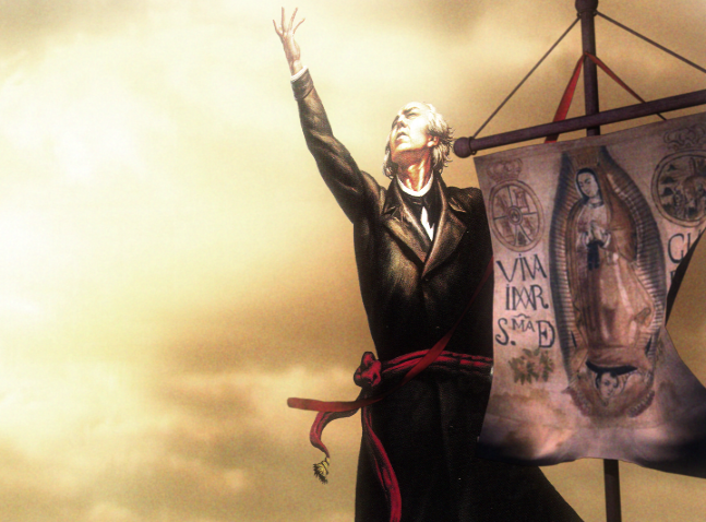 imagen de Miguel Hidalgo y Costilla hecha en 3d motion graphics para proyecto documental de video