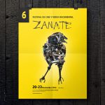 diseño de poster como parte del diseño de imagen para festival de cine zanate