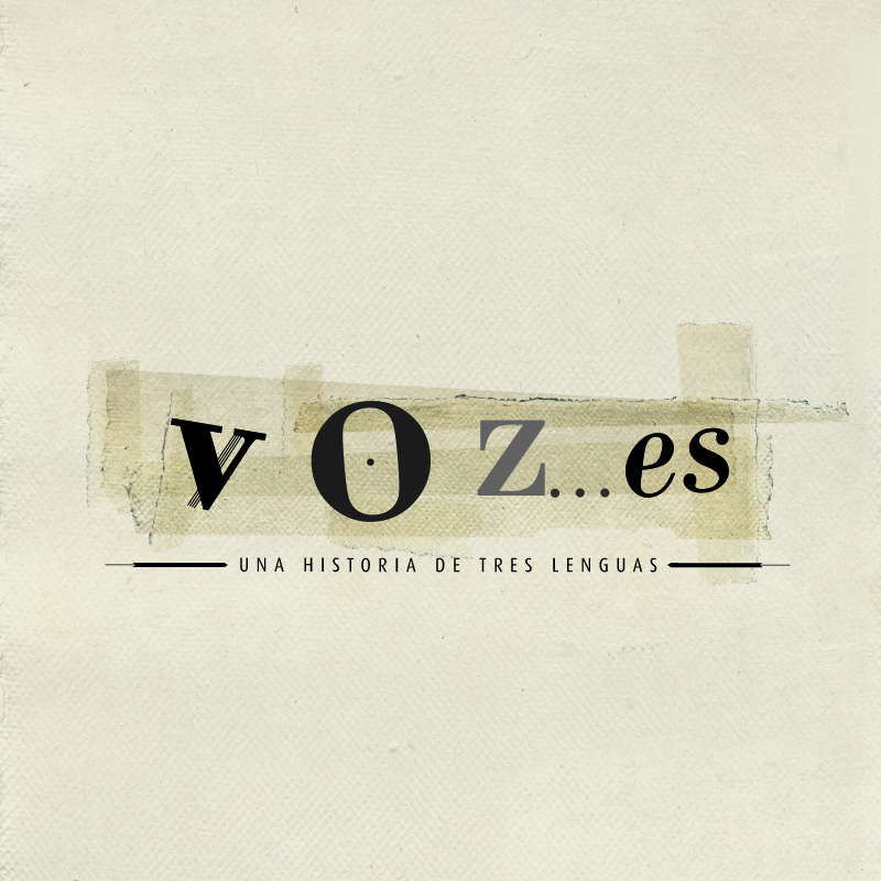 logotipo en collage que forma parte de la identidad visual del documental voz...es
