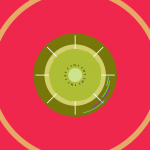 Kiwi abstracto parte de logotipo animado en motion graphics para intro de video corporativo