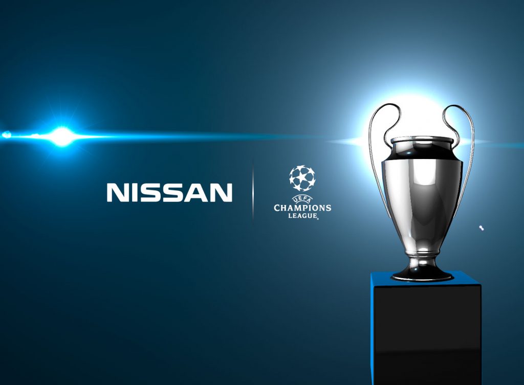 trofeo champions league para gráficos deportivos proyecto nissan champios
