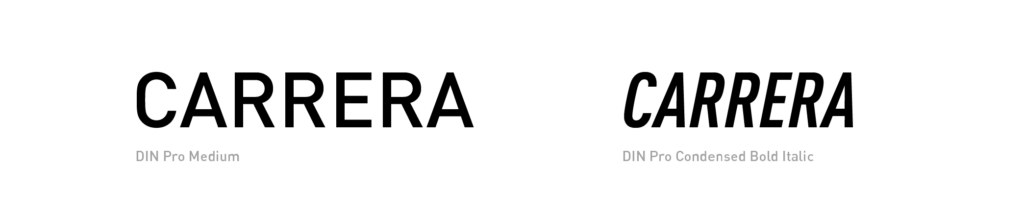 din-pro-en-dos-estilos-diferentes-para-escribir-la-palabra-carrera